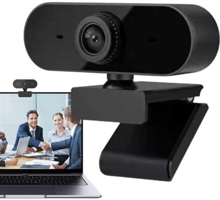 Cámara Web para PC - Cámara de Transmisión Ajustable de 1280x720 360° con micrófono, HD de 720 P con micrófono, HD 720 P | Protección de la privacidad, cámaras de vídeo sin Controladores para s