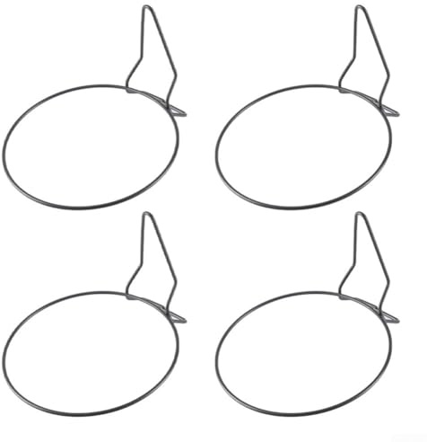 Rackumic - Soporte de gancho para plantas de hierro montado en la pared con anillo para macetas redondas de 15 cm, 17 cm, 21 cm para jardín, balcón, ahorro de espacio (triángulo de 17 CM)