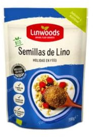 Semillas de Lino Molidas en Frío, Sin Gluten, 200 g, Pack de 2