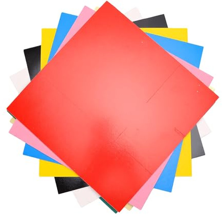 Huairdum 8 Hojas de Madera Contrachapada de Colores de Doble Cara, Hojas de Tilo, Tableros de Tilo para Cortar, Grabar, Manualidades, Fabricación Arquitectónica de Modelos, 11,81 X 11,81 X 1/8