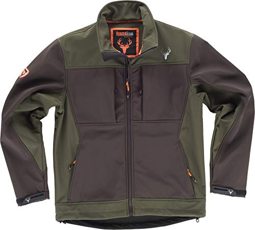 Work Team Cazadora workshell con dos bolsillos laterales y 2 bolsillos en pecho. combinada. HOMBRE Marron/Verde Caza XL