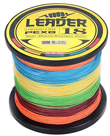 LSHEL Geflochtene Angelschnur 8fach 1000m PE Super Starke Geflochtene Schnüre für Süßwasser Salzwasser, Mehrfarben, 4.0# 0.32mm/22.6kg/45lb
