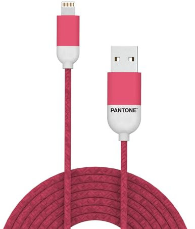 Celly Pantone Cavo Lightning 1.5m, Cavo USB-A a Micro USB per Ricarica Rapida e Sincronizzazione, Compatibile con iPhone e iPad, Ultra-Sottile e Colorato, Rosa