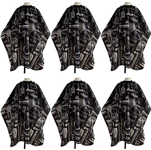 Hedume 6 Pack Waterproof Salon Cape - Professional Hairdressing Cape for Cutting, Dyeing, Perming, Hair Mask and Care