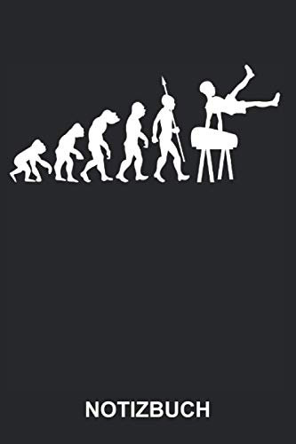 Notizbuch: Pauschenpferd Seitpferd Pferd Turnen Turngerät Gerätturnen Geräteturnen Turner Kunstturnen Sport Evolution | Lustiges Niedliches Tagebuch, ... mit Linien | 120 Seiten liniert | Softcover