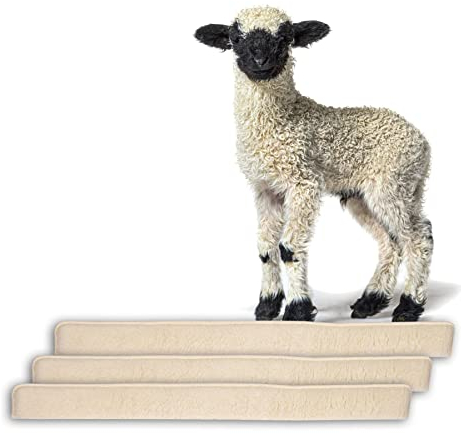 BigDean 3X Zugluftstopper für Fenster 100cm - 100% Schurwolle - Beige - Luftzugstopper Durchzugstopper Windstopper - Made in Germany