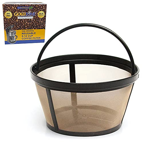 Goldtone Reusable 8-12 Cup Basket Coffee Filter fits Black+Decker Coffee Machines and Brewers. 1 Count, Black