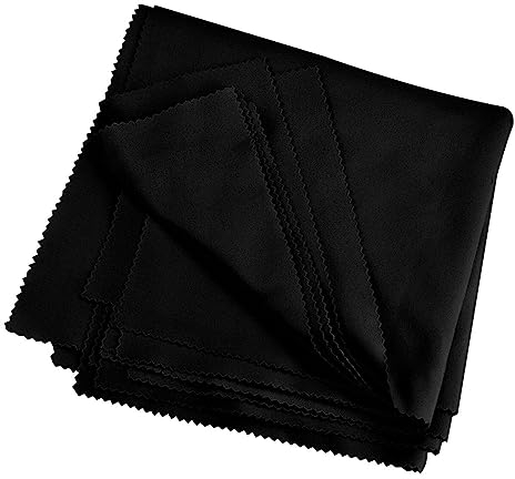 VCRANONR 10 paños de Limpieza de Discos de 30x30 cm, Grandes Toallas de Microfibra antiestática, sin Pelusas, para Registros, teléfonos móviles, tabletas, Gafas, Pantallas de computadora, Relojes
