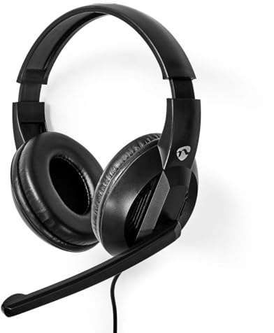 NEDIS Cuffie per PC | Informazioni sull'orecchio | Stereo | USB Type-A/USB Type-C™ | Microfono pieghevole | Nero