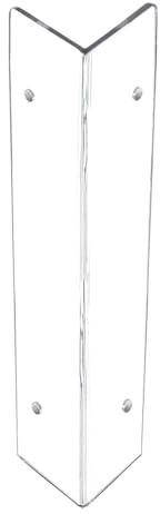 Dewonme Set di 2 protezioni angolari da parete, in acrilico trasparente, 100 x 5 x 5 cm, offrono protezione per angoli dipinti o tappezzati utilizzati in ospitalità, uffici e ambienti residenziali