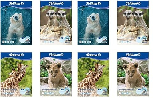 Pelikan Zeichenblock C3/10, A3, 10 Blatt, sortiert 2056118 (Packung mit 2)