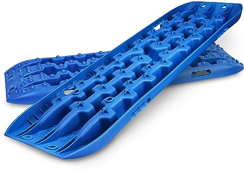 Tragbare Bergungs-Traktionsbretter, Offroad-Traktionsschienenmatte, Bergungs-Traktionsketten, Reifenleiter und Polster für Offroad-Sand-Schnee-Schlammbahnen (Farbe: Grün-B, Größe: 41,7 x 12,2 Zoll -