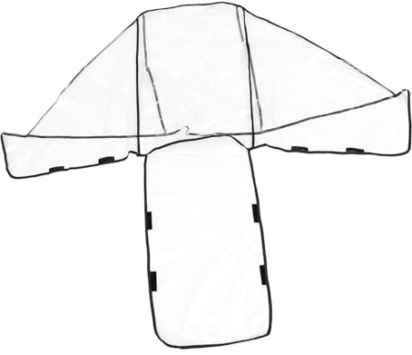 Regenschutz für Doppelkinderwagen Groß aus Eva Schwarz | Passend für Viele Modelle mit Vorderem und Hinterem Sitz, für Zweisitzer, Robust Verarbeitet