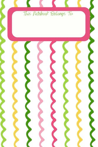 Colorful Squiggles 6x9 Lined Notebook or Journal: 75 lined pages