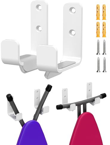 MUSVOH Bügelbretthalter, 304 Edelstahl, weiß, Bügelbrett-Aufhänger, Y-T-Bein, robuster Bügelbretthalter, Haken für Waschküche