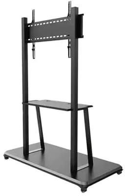 QAUUCP 65 75 86 Supporto da Pavimento da 100 Pollici con Ruote Supporto for Supporto TV Mobile Regolabile in Altezza con Staffa su Un Lato Mobile TV con Ruote