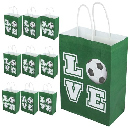PLAFOPE Fußball-geschenktüten 10er-pack Papier-snacktüten Partytüten-zubehör Für Fußball-geburtstagsfeiern