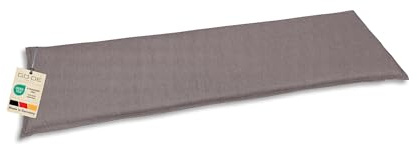 GO-DE Textil Bequeme und attraktive Polsterauflagen für Hochlehner-, Mittellehner- und Niederlehner-Gartenstühle, Bänke (Einzelset, Uni Taupe, 2er-Bankauflage)