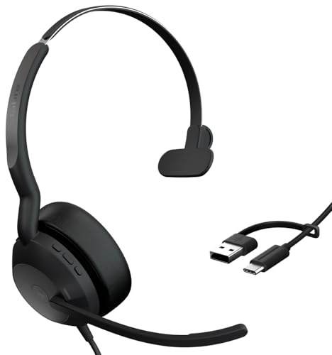 Jabra Evolve2 50 - USB-A/USB-C - schnurgebundenes Mono Headset Zertifiziert für UC-Plattformen