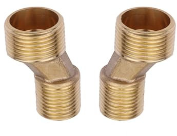 BiaoTeng Excentricas Grifo Ducha Ajustable Latón, 2 Piezas Excentricas Grifo 1/2 a 3/4 46 mm