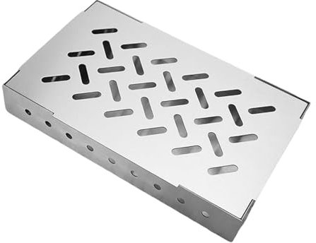 MagiDeal Grill Raucherbox Grillzubehör universell hitzebeständig mit Deckel Edelstahl für und Gascampingausflug, Style A