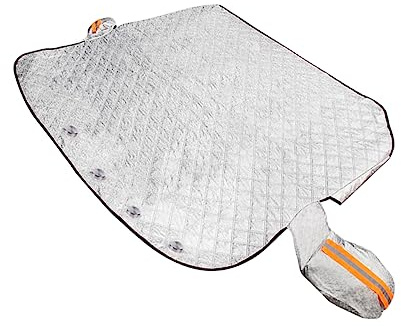 Zerodeko 1 Cubierta para Parabrisas Delantero Antinieve para Coche Anticongelante De Invierno Color Plateado