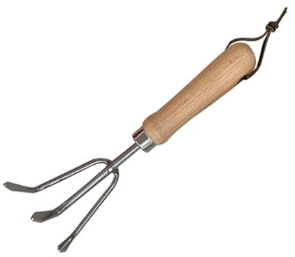 F Fityle Coltivatore Manuale con Manico, attrezzo da Giardinaggio ergonomico Portatile in Acciaio Inossidabile, sarchiatore Manuale per Giardinaggio in parchi,