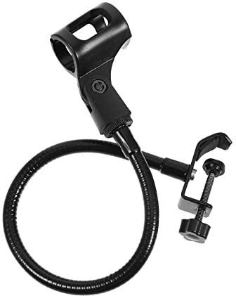 OFFIGAM Adjustable -neck Microphone Stand Bracket Flexible Gooseneck Desktop Mic Holder Compatible Streaming and Broadcasting