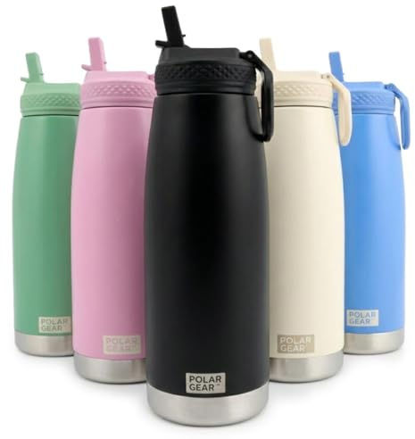 Polar Gear 930ml Insulated Water Bottle - Metal Water Bottle with Straw