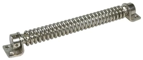 ATTAS Ferme-porte à ressort (jusqu'à 60 kg battant de portail) en acier galvanisé, ferme-porte et portail réglable (acier galvanisé)