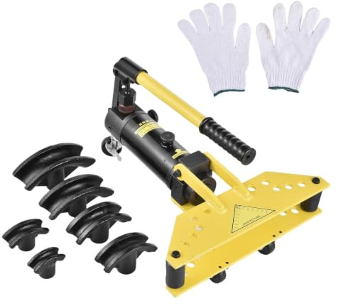 Rohrbiegemaschine 6t Hydraulisch – Manuelles Rohrbiegegerät Ø13–34mm – Mit 6 Stahlmatrizen – Für Stahl, Kupfer & Aluminiumrohre – Biegung Bis 90° – Anti-Rutsch Griff – Werkstatt & Baustelle