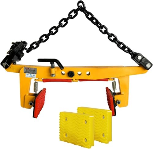 Vertical Stone Lifting Clamps - Heavy Duty Granite Curb Lifter with 4 Anti-Slip Pads, Adjustable for Stones,