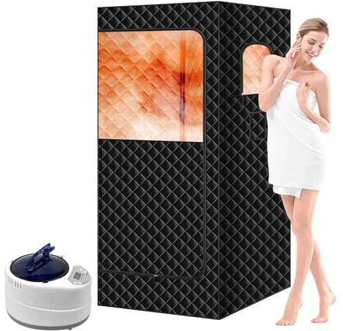 Sauna à Vapeur pour la Maison, Sauna Box, 9 Niveaux, avec Générateur 1000 W, Sauna Portable avec Télécommande, pour la Relaxation, la Détoxification, 2L, 172x100x82cm