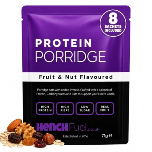 Protein Porridge - 20g Protein, Fruit & Nut Flavour, Low Sugar Breakfast | Made with real three fruits and six different nuts. No artificial aftertaste some protein products leave behind.