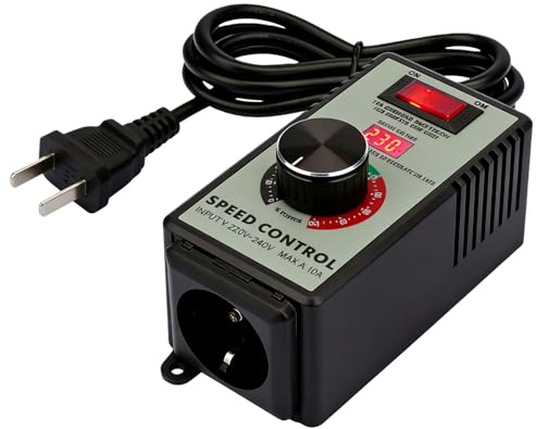 Variateur de Vitesse 230 V, Régulateur de Tension 220 V CA, Variateur de Tension avec Protection Contre les Surcharges, Puissance Crête de 2500 W pour Meuleuses D'angle, Souffleurs, Perceuses