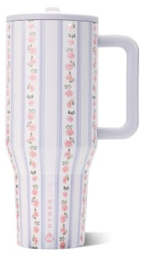 HydroJug Traveler 40oz, Insulated Tumbler with Handle & Straw, Primrose