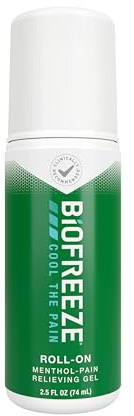 Biofreeze Roll On Pain Relief for Knee & Lower Back, Arthritis,Neck & Sore Muscle Relief, Cooling Menthol Relief, Gel 2.5 Fl Oz