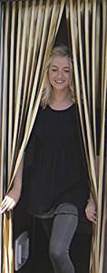 Holland Plastics Original Brand Heavy Duty Window Screen, Fly Protection, Strip Cover, Door Panel – Gold and Cream – (90 cm Wide) – Complete with Screw Hooks for Wooden Frames