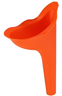 UKKD Urinoir portatif 3Pc Portables Femmes Camping Urine Dispositif Entonnoir Urinoir Femme De Voyage Urinement Toilette Femmes Se Lever Et Pipi Doux-Orange