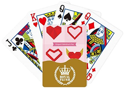 Red mas Heart Origa Royal Flush Poker Spielkartenspiel