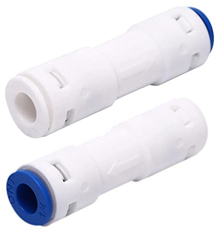 SUOYATE Rückschlagventil, 6,35 mm (1/4 Zoll), Lebensmittelecht, BPA-frei, SGS-zertifiziert, Schwarz, Blau, 2x Rückschlagventil