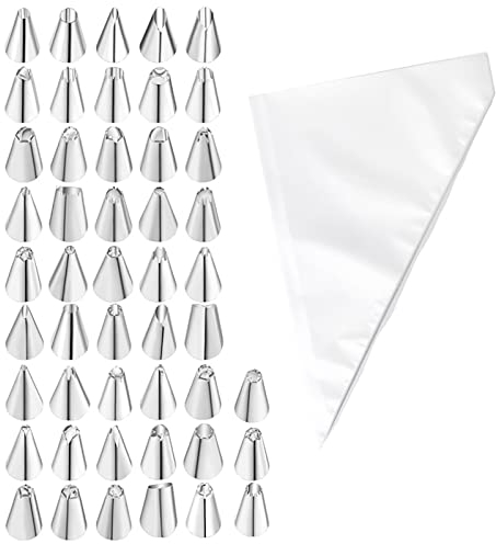 YLWX Kit Beccucci sac A Poche for Crema al Burro Fai-da-Te, Preparazione di Glassa, Punte sac A Poche Acciaio Inossidabile, Sacca A Poche per Dolci