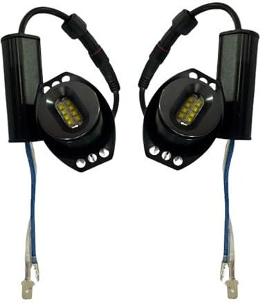 Baceyong 2 bombillas LED de anillo de halo de ojo de ángel, LED de alto brillo compatibles con Serie 3 E90 Saloon/E91 Touring LCI con bombillas halógenas H7 2008-2011, número de pieza E90 E91 LCI