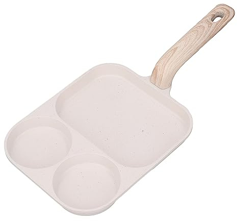 Poêle à œufs Antiadhésive, Poêle à Griller Carrée En 3 Sections, Poêle à Omelette Pour Cuisinière à Gaz Et Cuisinière à Induction (40 X 19 Cm)