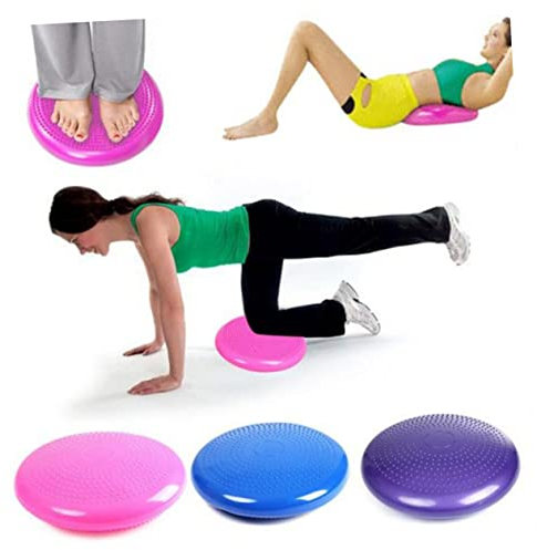 BESPORTBLE Balance-sitzkissen Wackelkissen Zur Rumpfstabilisierung Ergonomisches Sitzen Für Verbessertes Gleichgewicht Mit Handpumpe Zum Aufblasen Lila