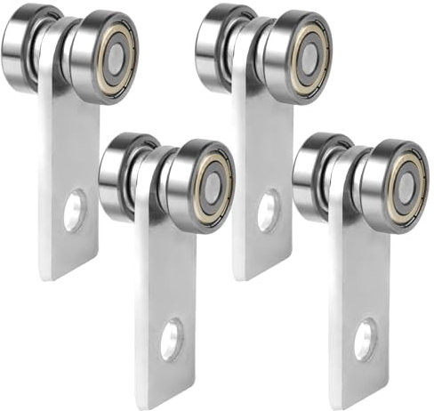 4pcs 2 Wheel Trolley Assembly Rollers, Strong Steel Two Bearing Trolley Assembly Silver Strut Channel Trolley for 1-5/8 Wide and All 1-5/8 or Taller Strut Channel