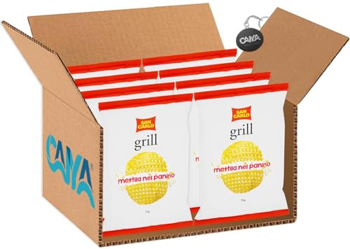 San Carlo Grill Patatine Croccanti Senza Glutine (Gluten Free) 70g [CAIYA® BOX da 8 Confezioni]