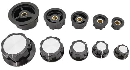 Potentiometer Knob Cap MF-A01 MF-A02 MF-A03 MF-A04 MF-A05 Rotary Switch Knobs Caps Cover 6mm Shaft Hole Trimming Potentiometer ITCLEYMDZV(MF-A05,One Size)