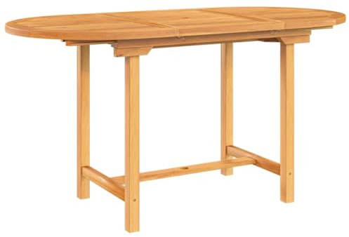 HETFTJN Camping Beistelltisch Beistelltische Fürs Wohnzimmer Kleiner Tisch Outdoor Bistrotisch Outdoor - Gartentisch Ausziehbar 110-160x80x75 cm Massivholz Teak für Speisesaal Terrasse Outdoor Balkon