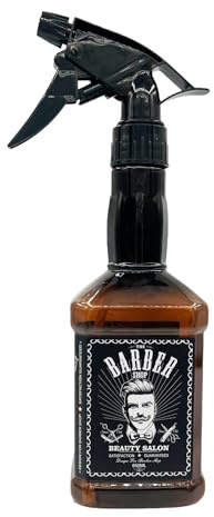 Eson Hair Water Spray Bottle 650ml, Whisky Style Spray Bottle for Hair, Barber Salon Hairdresser, Mist Sprayer,Retro Stylish, Empty Refillable Sprayer for Shaving and Cleaning 650ml (Brown)